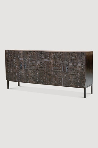 Buffet 4 portes en manguier - 180 x 85 x 40 cm