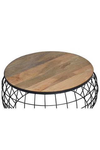 2 tables basses en manguier - 76 x 36 cm / 58 x 31 cm