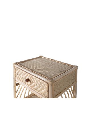 Table de chevet en rotin - 50 x 60 x 40 cm