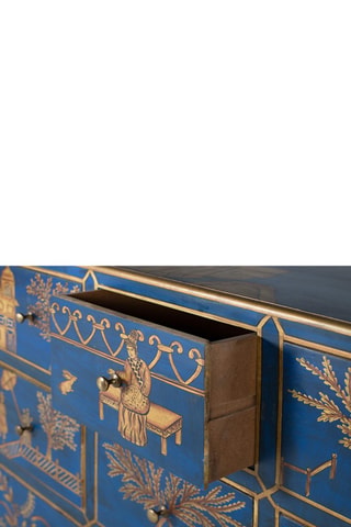 Commode 9 tiroirs en manguier - 120 x 90 x 40 cm