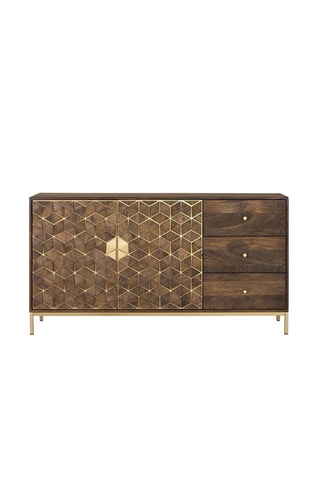 Buffet 2 portes en manguier - 145 x 77 x 40 cm