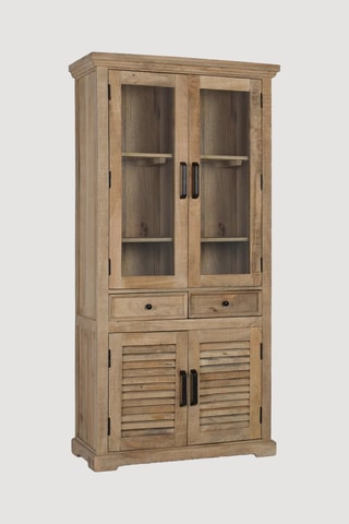 Vitrine 4 portes en manguier - 90 x 180 x 40 cm