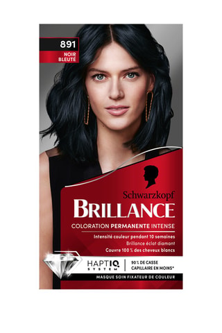 Coloration permanente Brillance Schwarzkopf - 891 Noir Bleuté