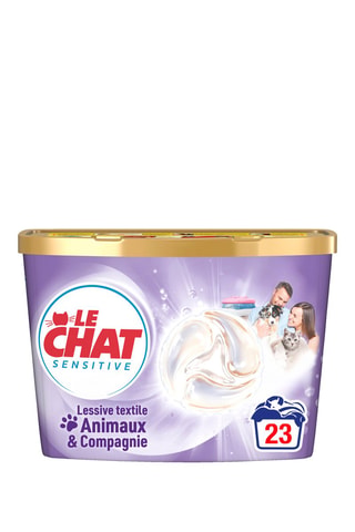 3 x 23 pastilles de lessive Le Chat Discs Sensitive Animaux et Compagnie - 23 lavages