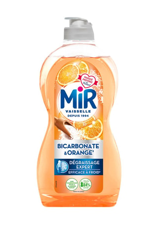 4 x Liquide vaisselle Bicarbonate et Orange Mir - 450 ml