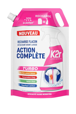 5 x Détachant Avant Lavage Action Complète K2r - 750 ml