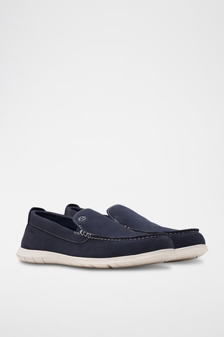 Mocassins en nubuck Flexway - Bleu marine