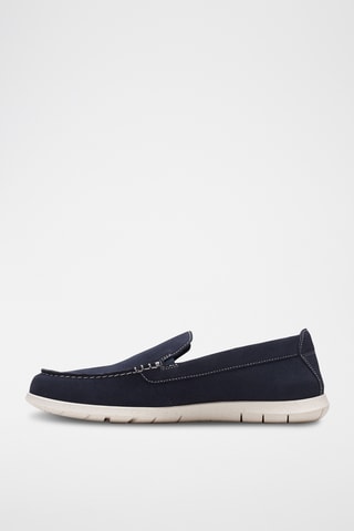 Mocassins en nubuck Flexway - Bleu marine