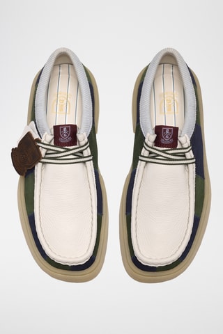 Derbys en cuir Torview - Vert et bleu marine