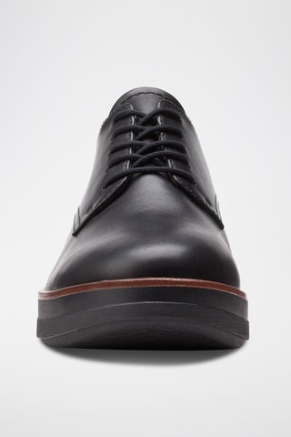 Derbys compensés en cuir Shaylin Lace - Noir