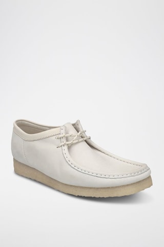 Mocassins en nubuck Wallabee - Blanc