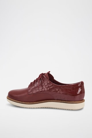 Derbys en cuir Glick - Bordeaux