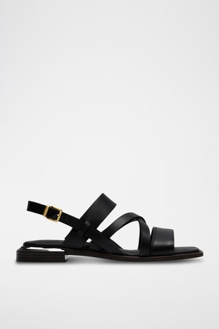 Sandales en cuir - Noir