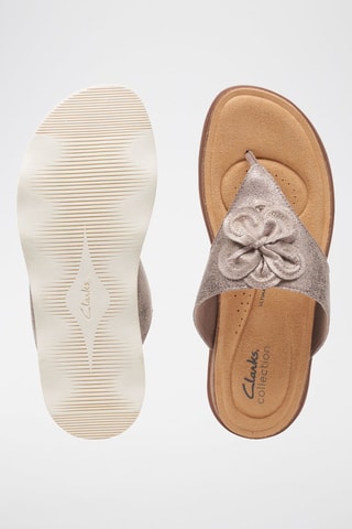Tongs en cuir Brynn - Taupe