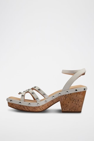 Sandales à talons en cuir Maritsa 70 - Blanc