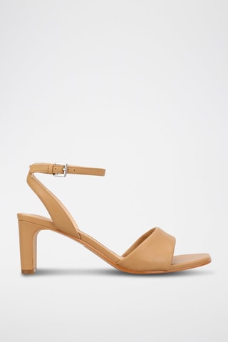 Sandales à talons en cuir Seren65 Strap - Camel