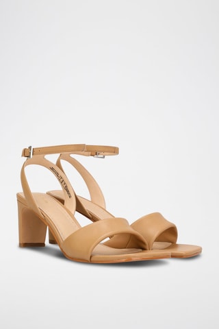 Sandales à talons en cuir Seren65 Strap - Camel
