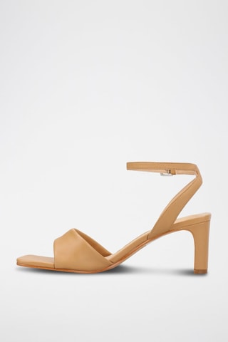 Sandales à talons en cuir Seren65 Strap - Camel
