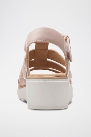 Sandales compensées en cuir Jillian - Rose