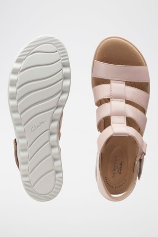 Sandales compensées en cuir Jillian - Rose