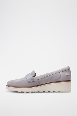 Mocassins en nubuck Sharon - Gris clair