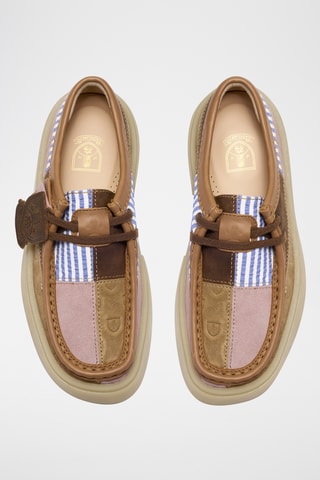 Mocassins plateformes en cuir Torview - Marron et blanc