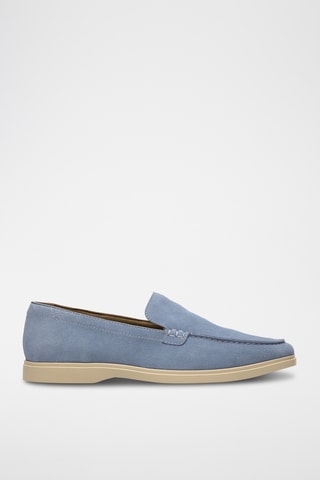 Mocassins en nubuck - Bleu clair