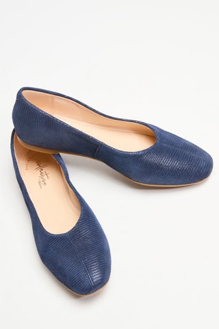 Ballerines en cuir Chia Violet - Bleu marine