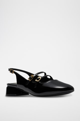 Babies en cuir verni - Noir