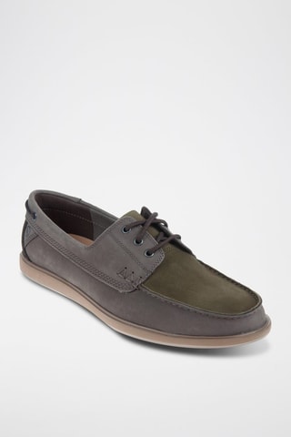 Chaussures bateau en nubuck Bratton - Marron foncé