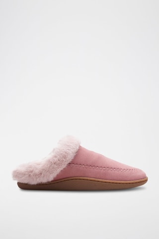 Sabots fourrés en nubuck Pilton - Rose
