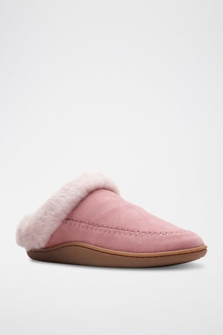 Sabots fourrés en nubuck Pilton - Rose