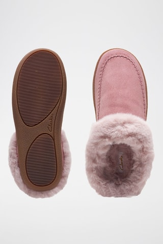 Sabots fourrés en nubuck Pilton - Rose