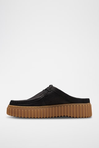 Sabots plateformes en nubuck Torhill - Noir