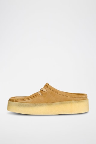Sabots fourrés en nubuck WallabeeCup - Marron clair