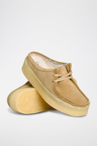 Sabots fourrés en nubuck WallabeeCup - Marron clair