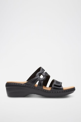 Mules à talons en cuir Merliah - Noir