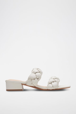 Mules en cuir Seren25 Braid - Blanc