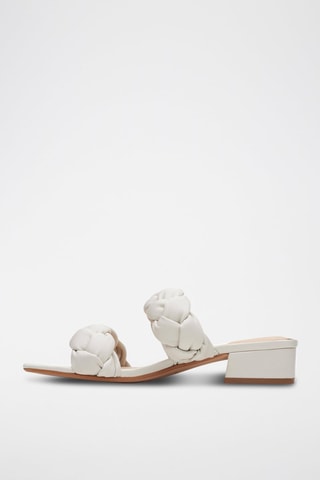 Mules en cuir Seren25 Braid - Blanc