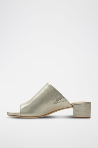 Mules à talons en cuir Orabella Daisy - Argenté