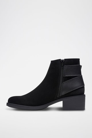 Bottines en nubuck Memi Buckle - Noir