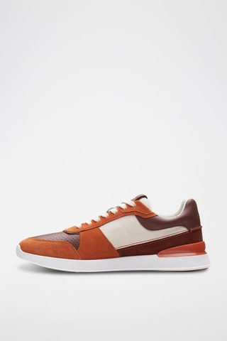 Baskets en cuir RaceLite - Rouge brique