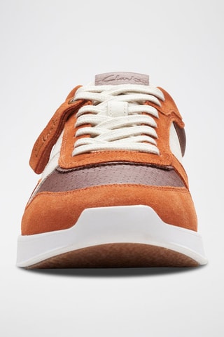 Baskets en cuir RaceLite - Rouge brique