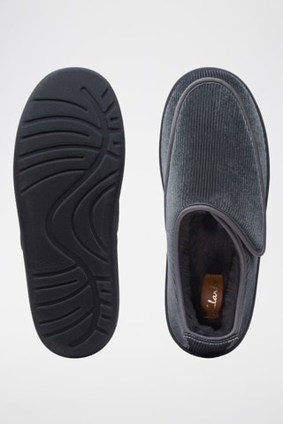 Zapatillas de terciopelo Home - Gris oscuro