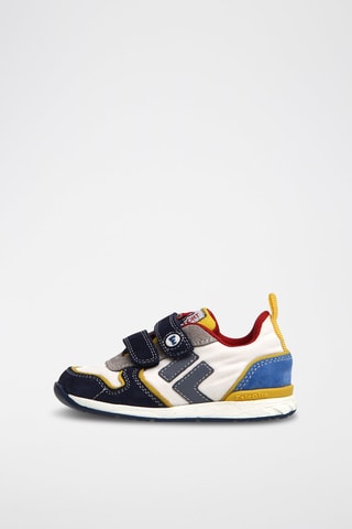 Baskets en cuir - Blanc et bleu