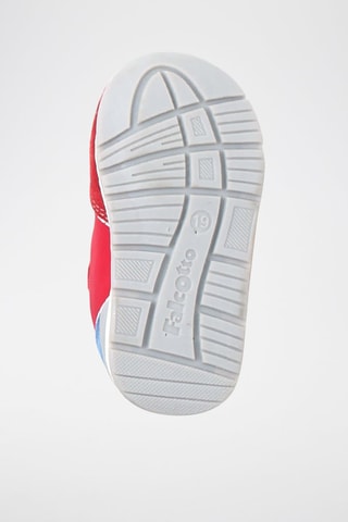 Baskets en cuir Hack - Blanc, rouge et bleu