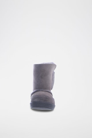 Bottines fourrées en cuir de mouton nubuck - Gris