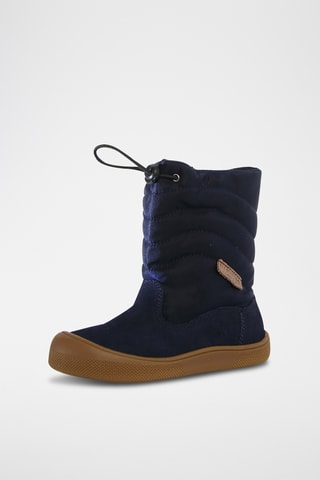 Bottines fourrées en nubuck - Bleu