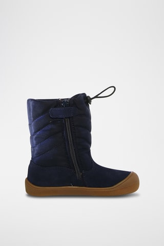 Bottines fourrées en nubuck - Bleu