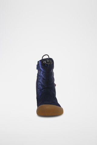 Bottines fourrées en nubuck - Bleu